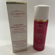 Clarins Super Restorative Decollete and Neck Concentrate 1.7 oz / 50mL UNUSED