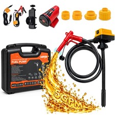 12V 18V Transfer Pump Fuel Transfer Pump with 5 GPM Auto Shut-Off Nozzle Hoses