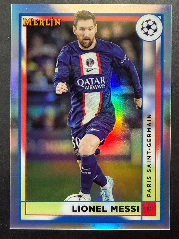 2022-23 Topps Merlin UEFA Club Competitions - Lionel Messi #104 Refractor