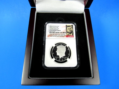 2025 S  Silver Kennedy  Half Dollar  NGC  Pf 70 Ucam  Advance Releases