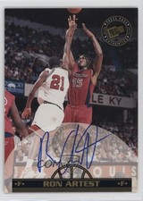 1999 Press Pass Authentics Gold 70/100 Metta World Peace Ron Artest Auto 3c7