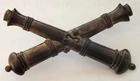 Civil War Era Artillery Crossed Cannons Device Older Reproduction