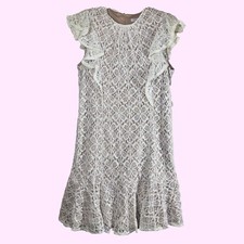 Julia Jordan New Size 12 Lace Floral Ruffle Boho Knee Dress Coquette Cocktail