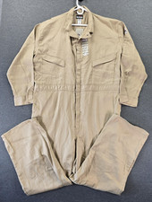 Bulwark Work Coveralls Men 54 Long Beige FR Jumpsuit ComforTouch Flame Resistant