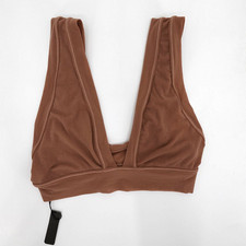 Skims Bralette Womens Small Brown Seamless Triangle Wireless Stretch NWT