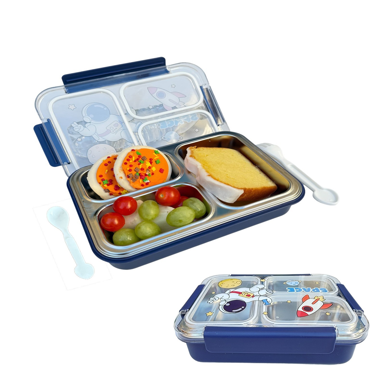 Bento Box Sealed Stainless Steel Bento Box With Compartments