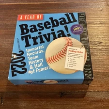 A Year of Baseball Trivia! Page-A-Day Calendar 2022: New But Box Worn