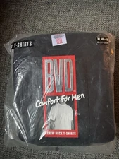 NEW NOS 2002 Vintage BVD 3 Pack Crew Neck T Shirts XL 46-48 White Black Gray