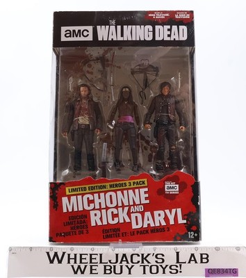 Michonne Rick & Daryl Heroes 3 Pack The Walking Dead AMC 2017 McFarlane NEW MIB