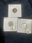 US Silver Coin Lot 1853 Seated Liberty Dime, 1946 & 1948-S Roosevelt Dimes