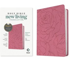 Tyndale NLT Premium Value Compact Bible, Filament Edition, Pink (Leather Bound)