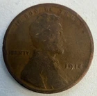 1914 Lincoln Wheat  Penny No Mint Mark (#493)
