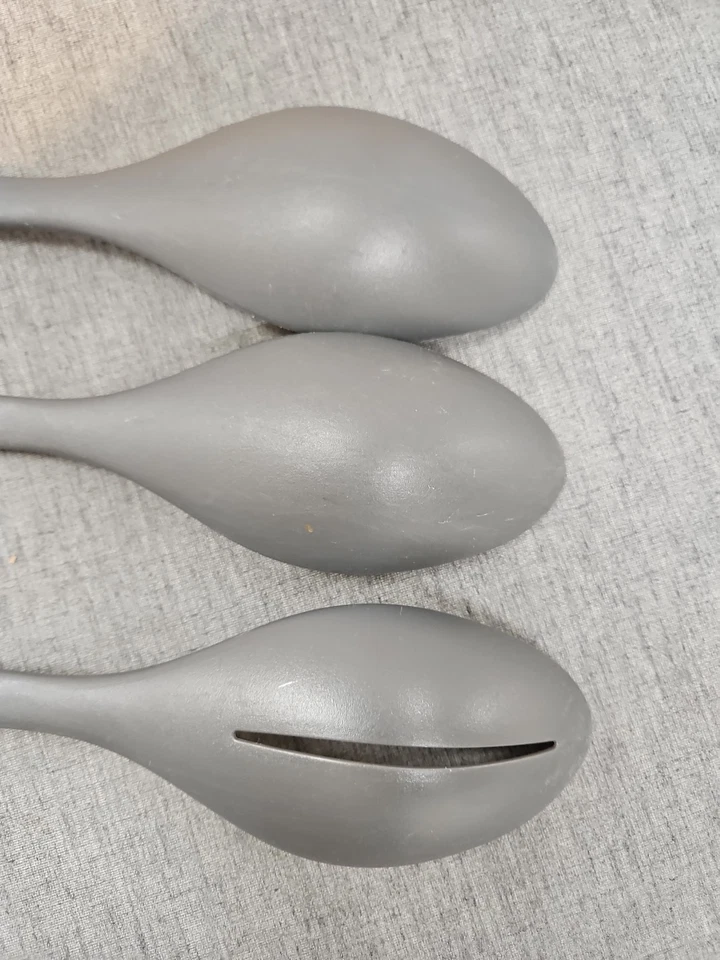 3 GOOD COOK NYLON PLASTIC SOLID SERVING COOKING SPOONS - 1 is Slotted 14" long - Image 4 of 4