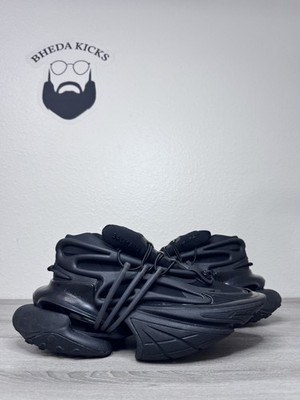 Size 7 Men s / 8.5 W - Balmain Unicorn Neoprene  Black   Preowned Designer