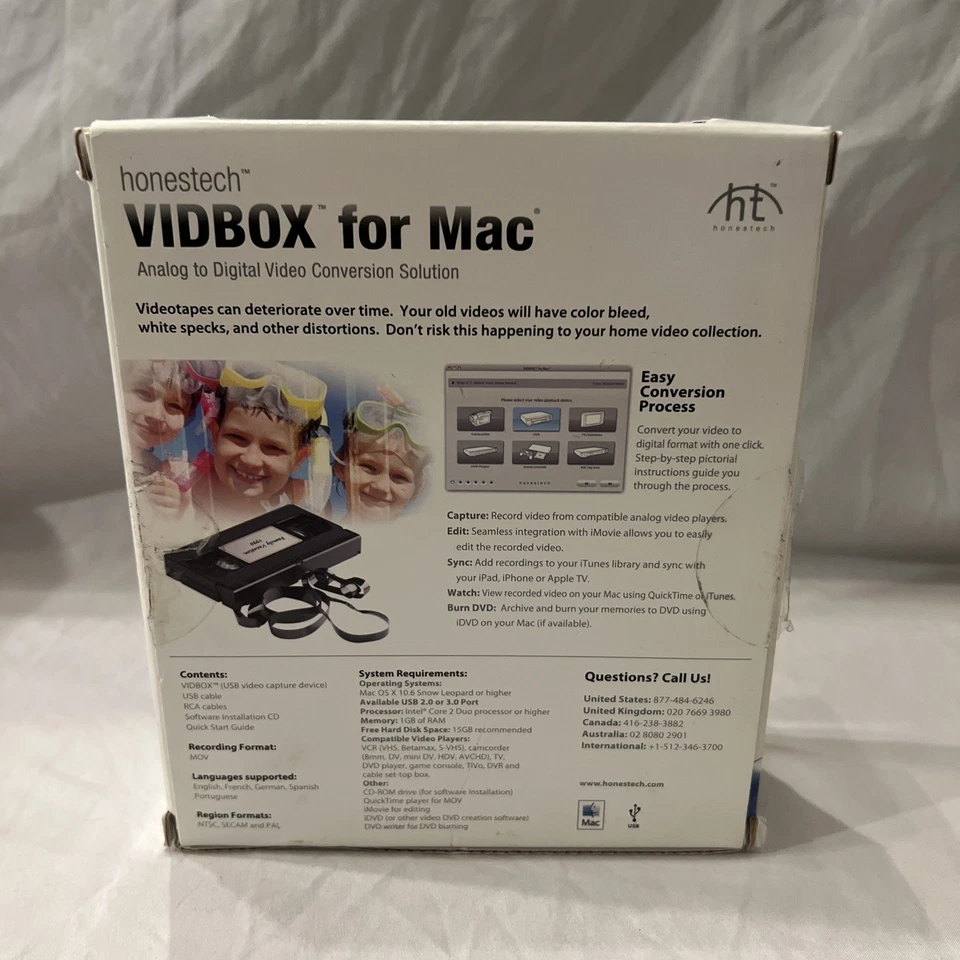New Honestech VIDBOX Analog to Digital Video Conversion for Mac in Box - Image 3 of 4
