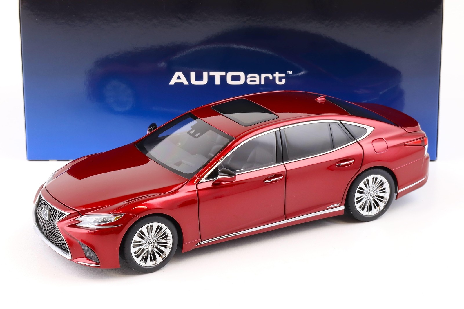 1:18 Autoart Lexus LS500h Limousine 2018 Morello Red Metallic/ Black Interior 78