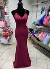 Sz 5 Burgundy Maroon Lace Racer Back Prom Homecoming Pageant Formal Dress NWT — photo 1