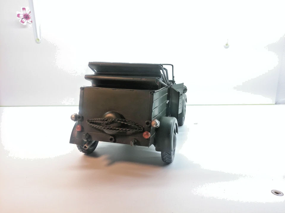 Modellauto- Militär Kübelwagen, Oldtimer Auto 33cm aus Blech, Ohne OVP#1280 - Bild 4 von 4