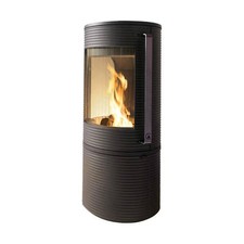 Stufa a legna Caminetti Montegrappa JOELLE 7kW in acciaio a convezione naturale