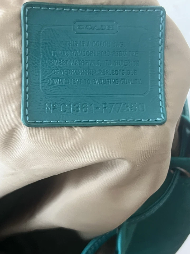 Coach Signature Nylon Packable Backpack Green - Image 4 of 4