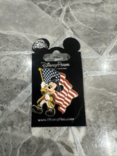 Disney Mickey Patriotic Carrying American Flag Pin