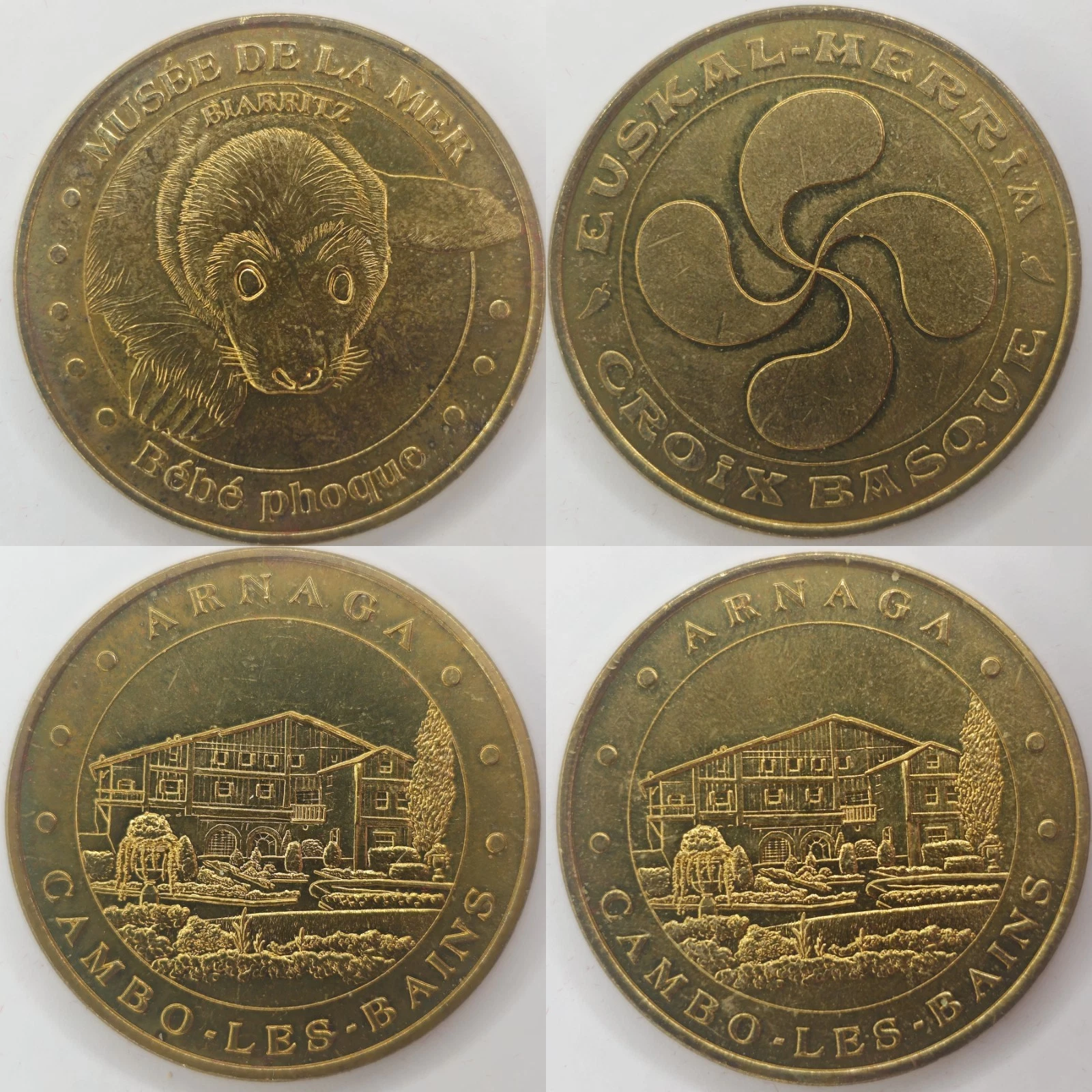 Pyrénées-Atlantiques 64 - Lot Jetons Touristiques Médailles Monnaie de Paris