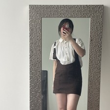 Junya Watanbe Brown Suspender Skirt