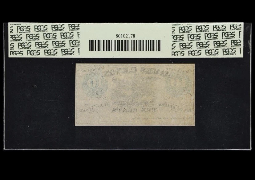 1862 NEW YORK Knox Corners 10c Civil War James C Obsolete Banknote Currency PCGS - Image 2 of 4
