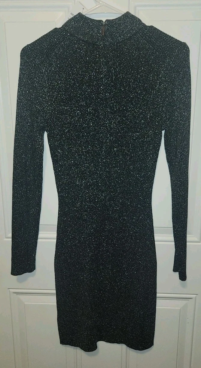 Abito donna Michael Kors manica lunga medio M fantasia scintillante nuovo con etichetta