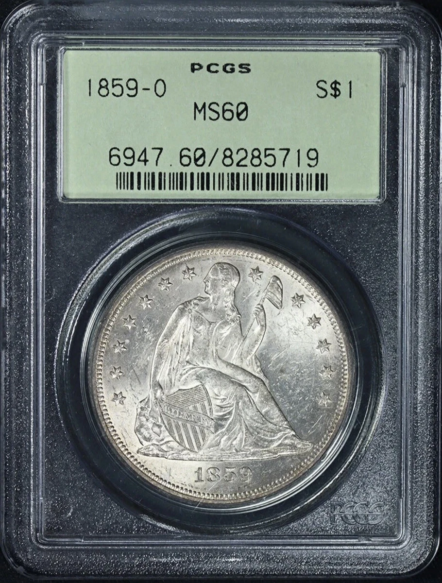 MS 60 Graded Seated Liberty US Dollars (1840-1873) for sale | eBay