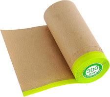Pre-Taped Masking Paper Painting 12" X 50 feet Tape Drape Painters Car Auto Body