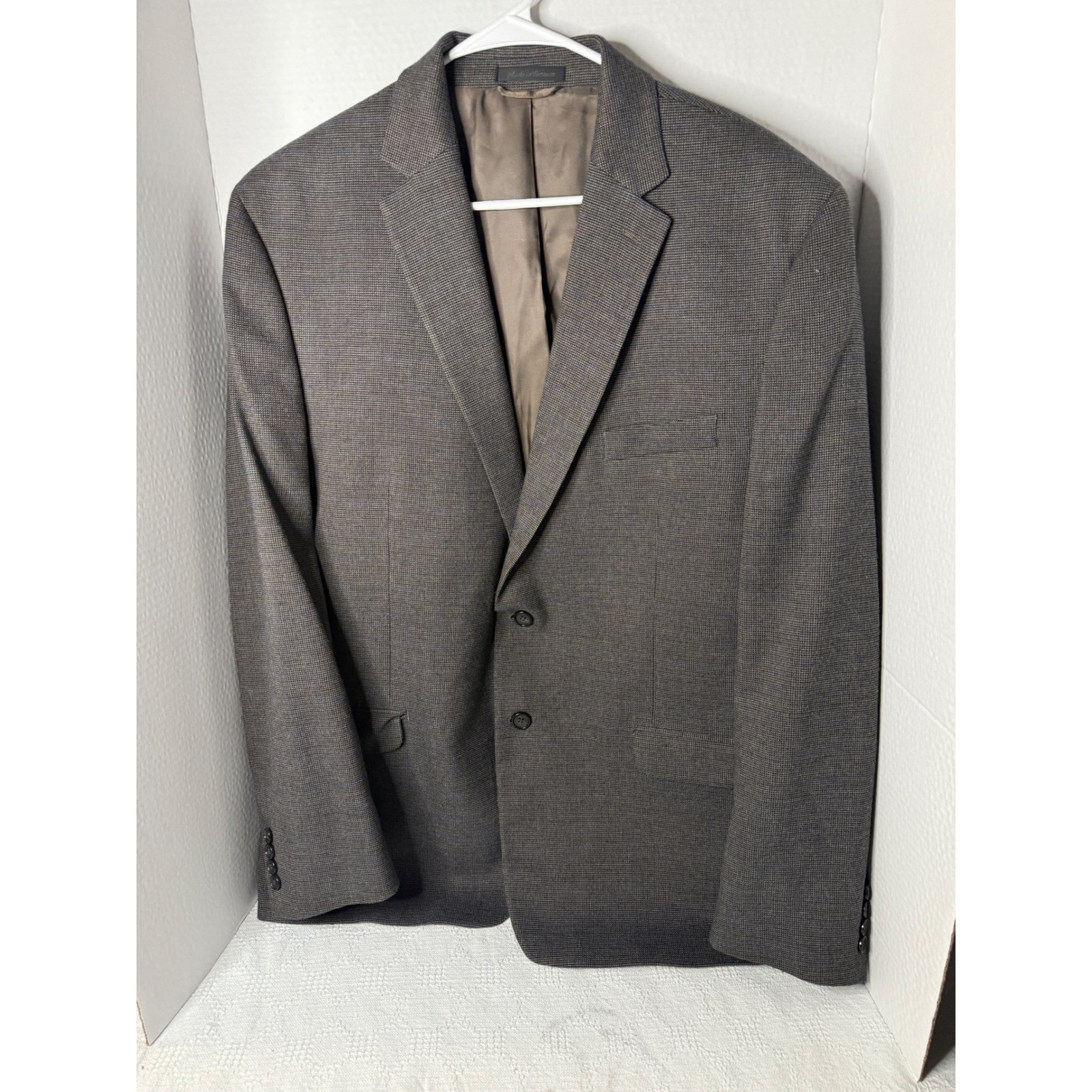 Lauren Ralph Lauren Men's Charcoal Glen Plaid Wool Blend Blazer Suit Jacket 46R