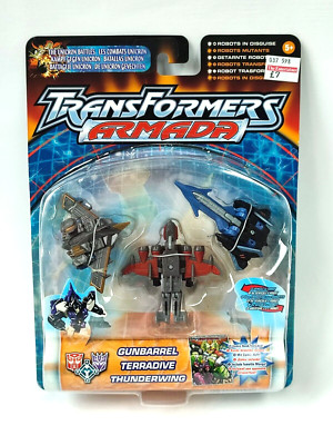 2003 HASBRO TRANSFORMERS ARMADA - MINI-CON SET GUNBARREL THUNDERWING TERRADIVE