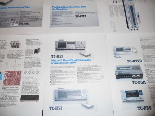 Folleto de cubiertas de casete Sony 1981 11 páginas, artículos, especificaciones de información TC-FX6c, FX5,4,2 - Imagen 2 de 4