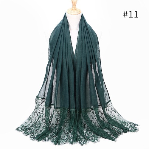 Women Ladies Lace Flower Muslim Hijab Shawl Long Scarf Scarves Female Head Wrap - Bild 36 von 47