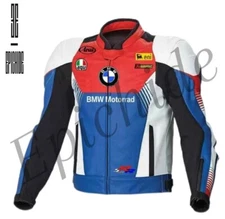 BMW MOTORRAD LEATHER RACING JACKET NEW ARMOR PROTECTED CE APPROVED FOR MEN BIKER