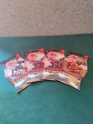 Lot of 4 Bakugan Battle Planet Brawlers Resurgence Booster Packs 40 Cards Total