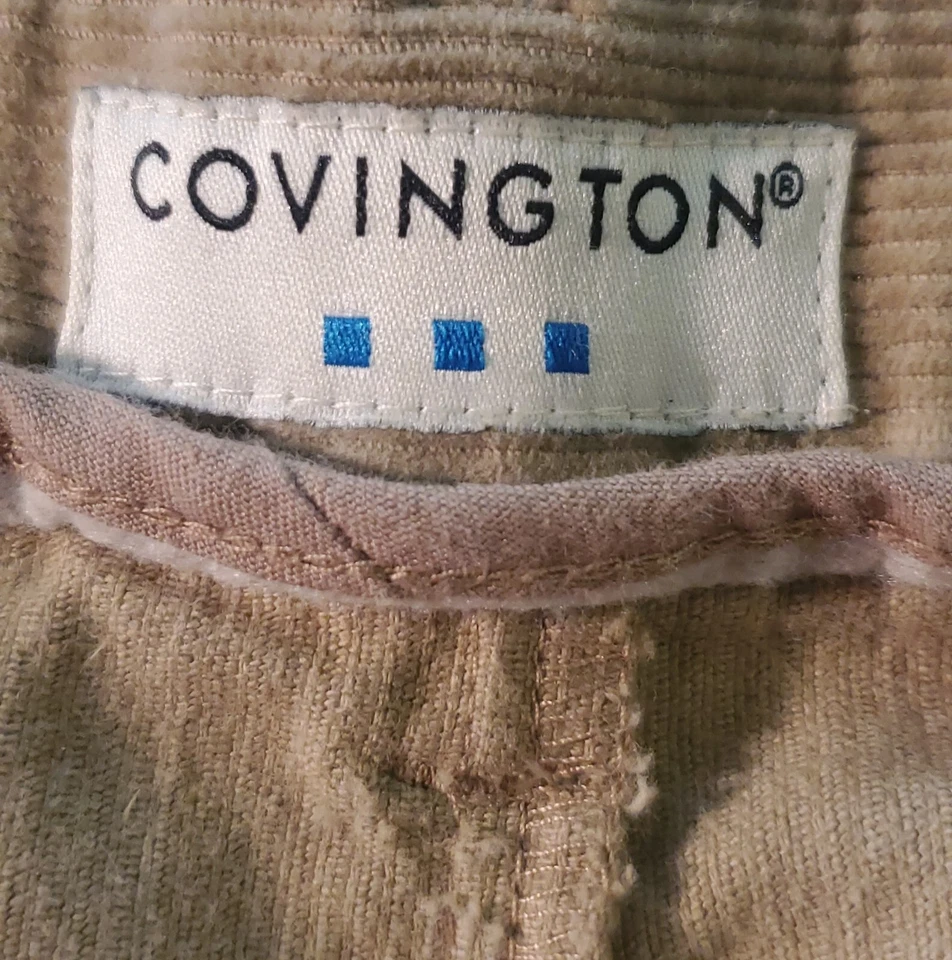 Vintage Covington Corduroy Pants Mens Relaxed Fit Straight Leg 42X30 Brown - Image 3 of 4