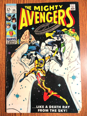 Avengers #64 Gene Colan Cover Key 1st Barney Barton Trickshot Hawkeye Marvel MCU