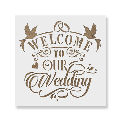 Welcome to Our Wedding Stencil - Durable & Reusable Mylar Stencils