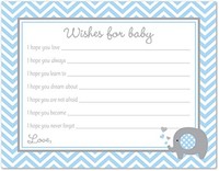 48 Cnt Blue Chevron Elephant Baby Wish Cards on sale 48 Cnt Blue Chevron Elephant Baby Wish Cards on sale
