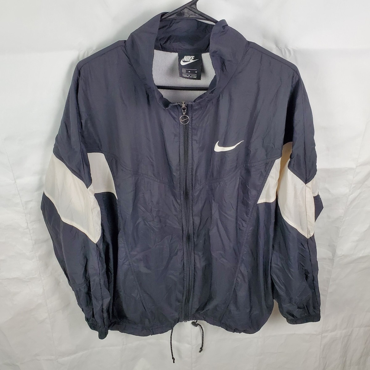 Nike Jacket Women's Medium Black White Sportswear Throwback