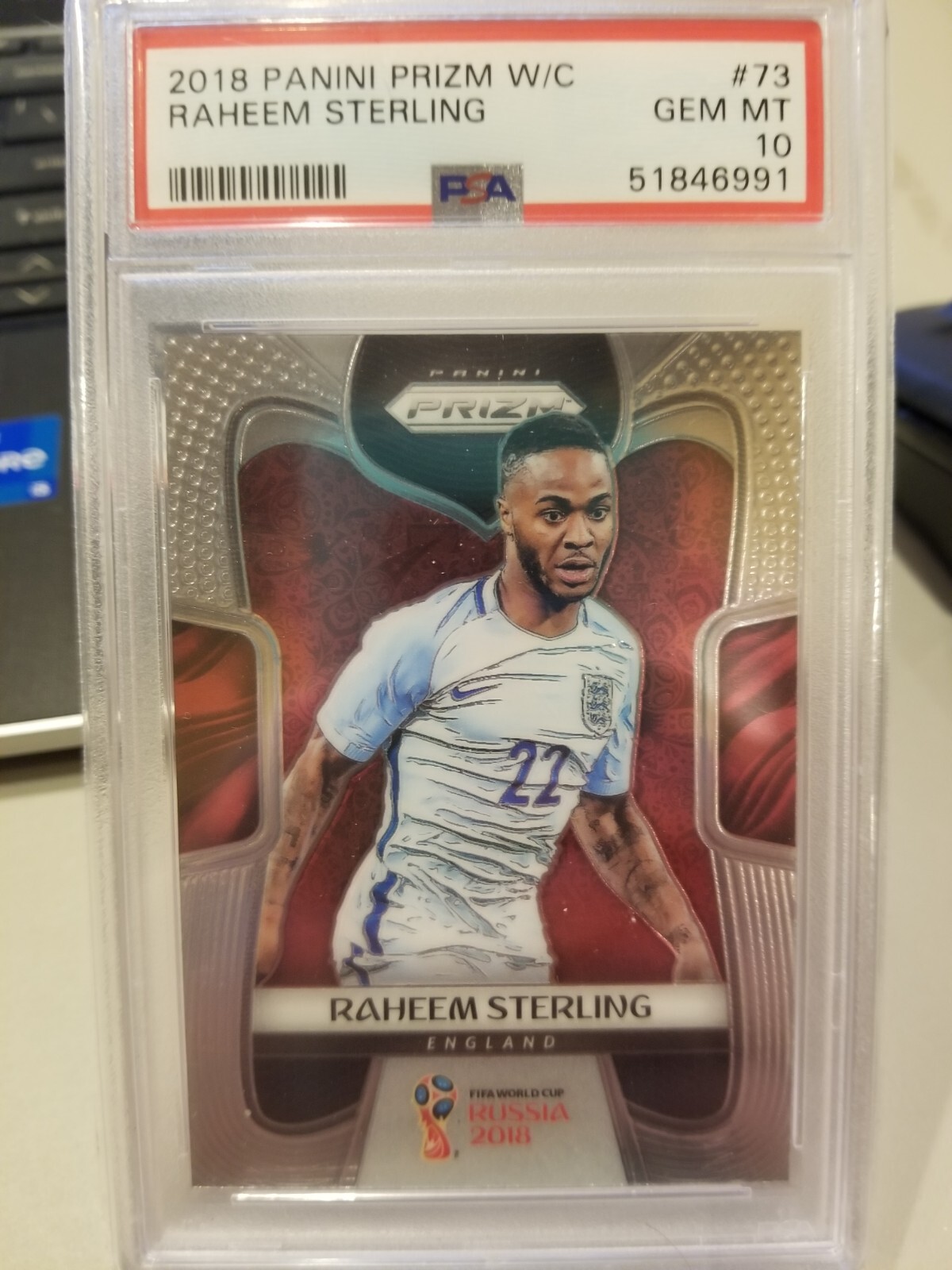2018 Panini Prizm World Cup Raheem Sterling #73 PSA 10 GEM MINT