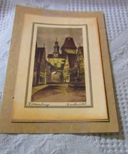 Vintage Town Scene Print In Rothenburg By Kruleivitch