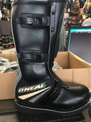 O'NEAL RACING YOUTH RIDING BOOTS SIZE BLACK MX DIRT BIKE ATV