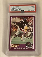 PSA 8 1989 SCORE SUPPLEMENTAL FOOTBALL CARD WILLIAM REFRIGERATOR PERRY BEARS
