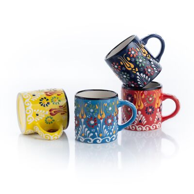 Ceramic Espresso Cups, 5 Oz Espresso Cups Set of 4, Handmade Espresso Cup, 2....