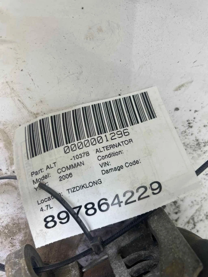 Fits 2006 Jeep Commander Alternator 4.7L OEM#:05170748AA Foto 4 de 4