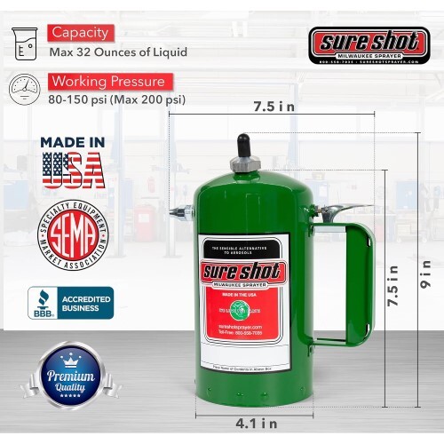 Sure Shot A1000G Model A Steel Sprayer, Green, 32 oz