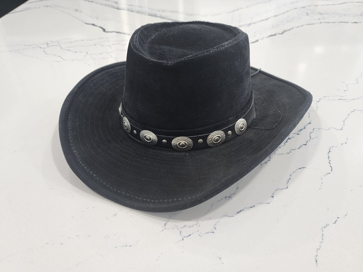 Black＆Silver by Henschel HENSCHEL COWBOY HAT USA Black Felt BLACK SILVER CONCHo SZ M